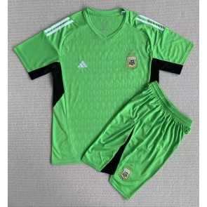 Argentina Målvakt Hemmakläder Barn VM 2022 Kortärmad (+ Korta byxor)